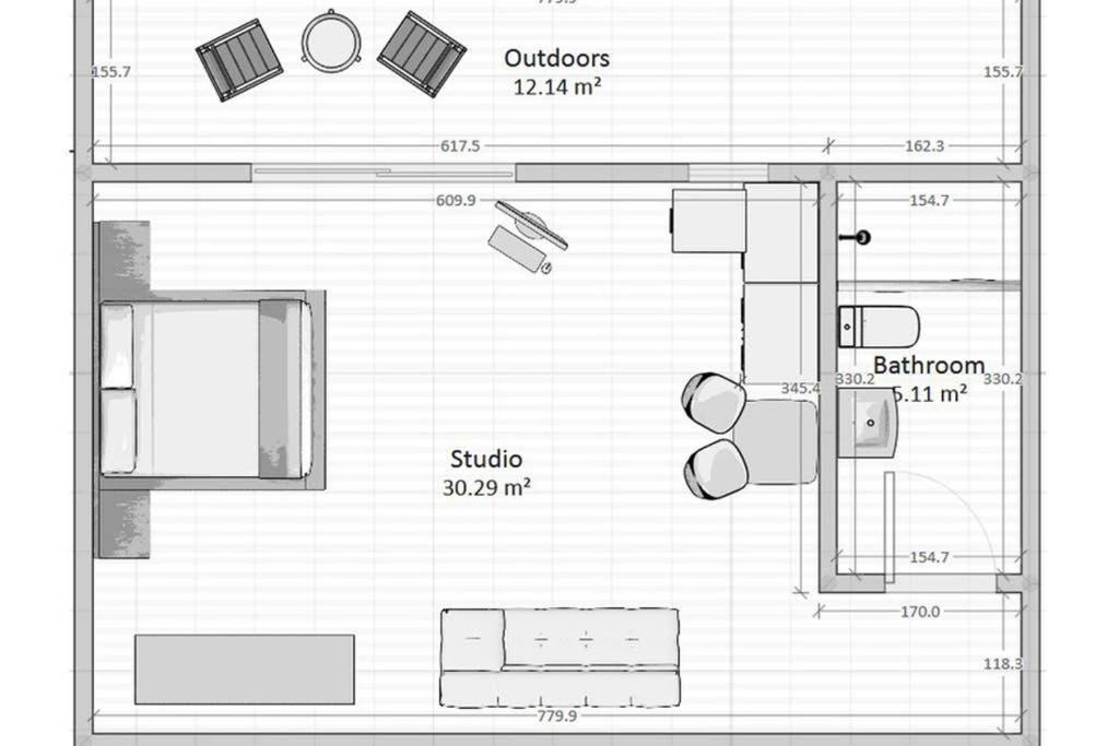 Cozy Studio Near The Beach 1Stfloor Nea Iraklitsa Kültér fotó